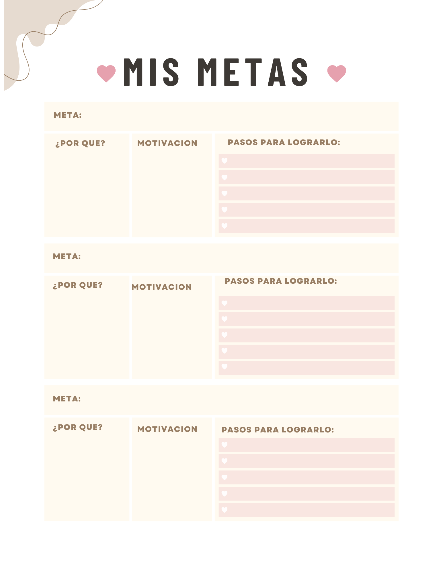 Plantilla de seguimiento de hábitos y metas